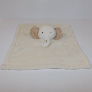 Cocalo Cream Tan Elephant Polka Dot Ears Security Blanket Baby lovey